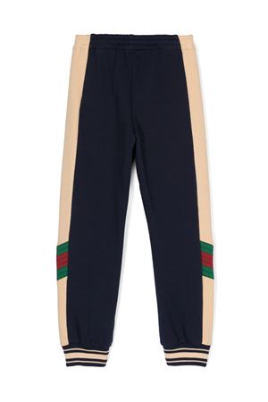 beige cotton track pants GUCCI KIDS | 737423XJFLA4545